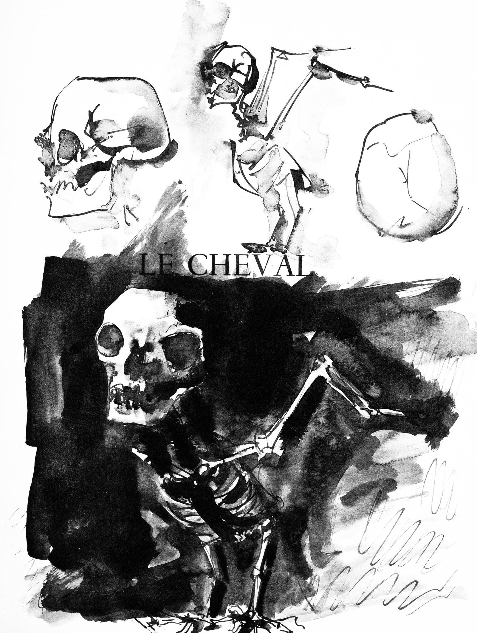 Pablo Picasso, Cranes et squelettes d'oiseaux (Cramer 84; J./S. 77), 40 dessins de Picasso en marge (1 of 4)