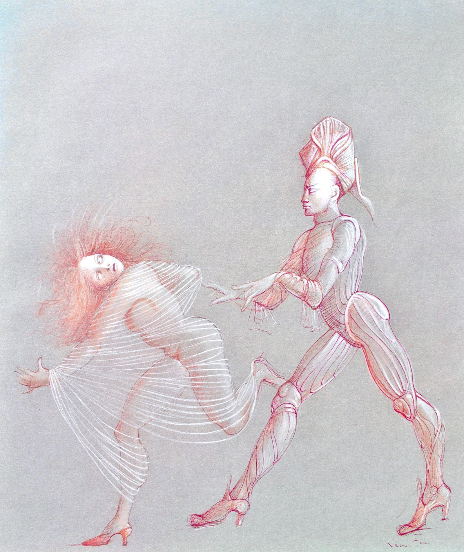 Leonor Fini, Composition, Fruits de la Passion, XXe siecle, Limited Edition Heliogravure: Heliogravure on velin de Rives pur chiffon paper, manufactured by Les papeteries de Rives, Voiron, France. Paper Size: 16.93 x 14.17 inches. Inscription: Signed in the plate and unnumbered, as issued.