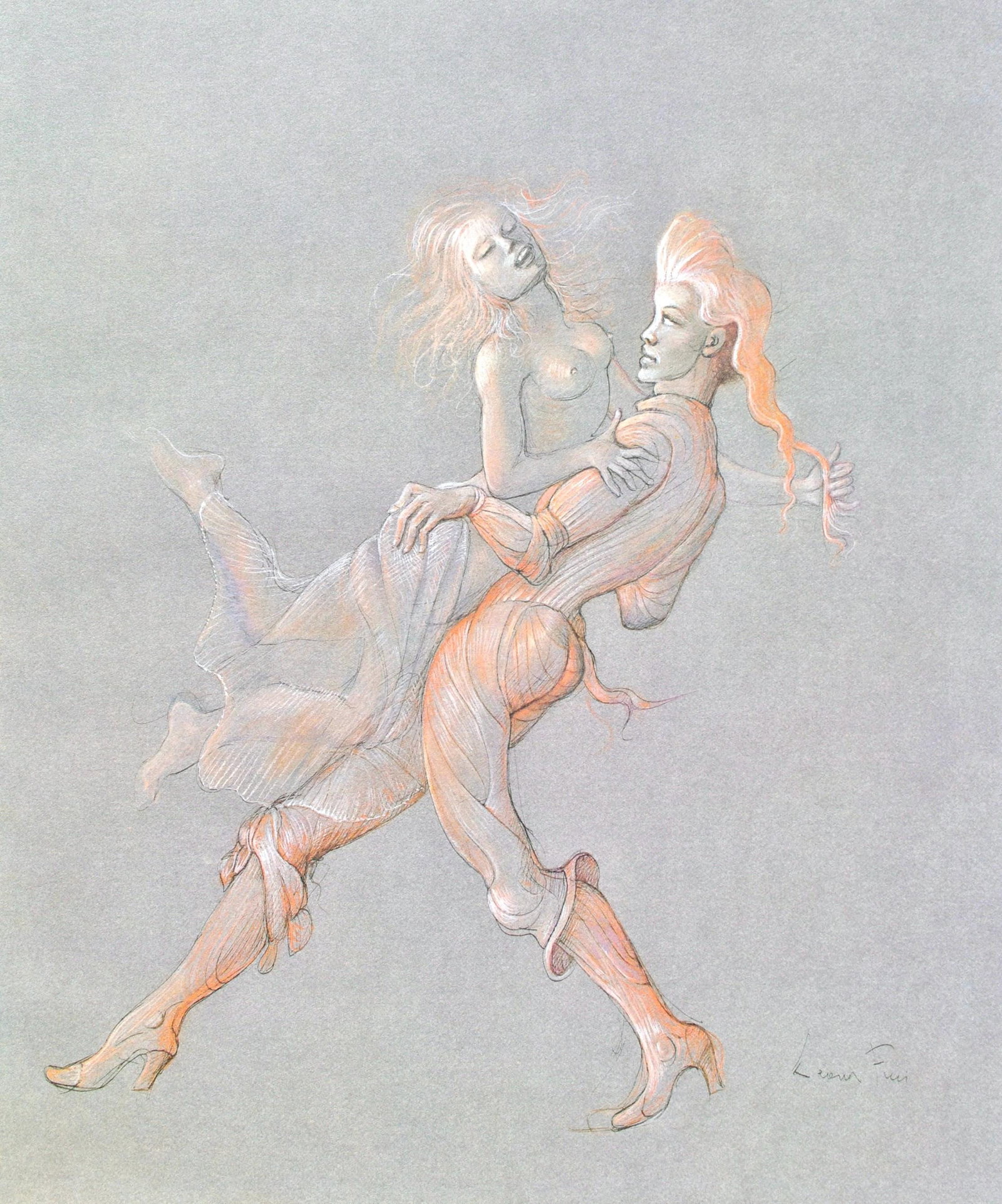 Leonor Fini, Composition, Fruits de la Passion, XXe siecle, Limited Edition Heliogravure: Heliogravure on velin de Rives pur chiffon paper, manufactured by Les papeteries de Rives, Voiron, France. Paper Size: 16.93 x 14.17 inches. Inscription: Signed in the plate and unnumbered, as issued.