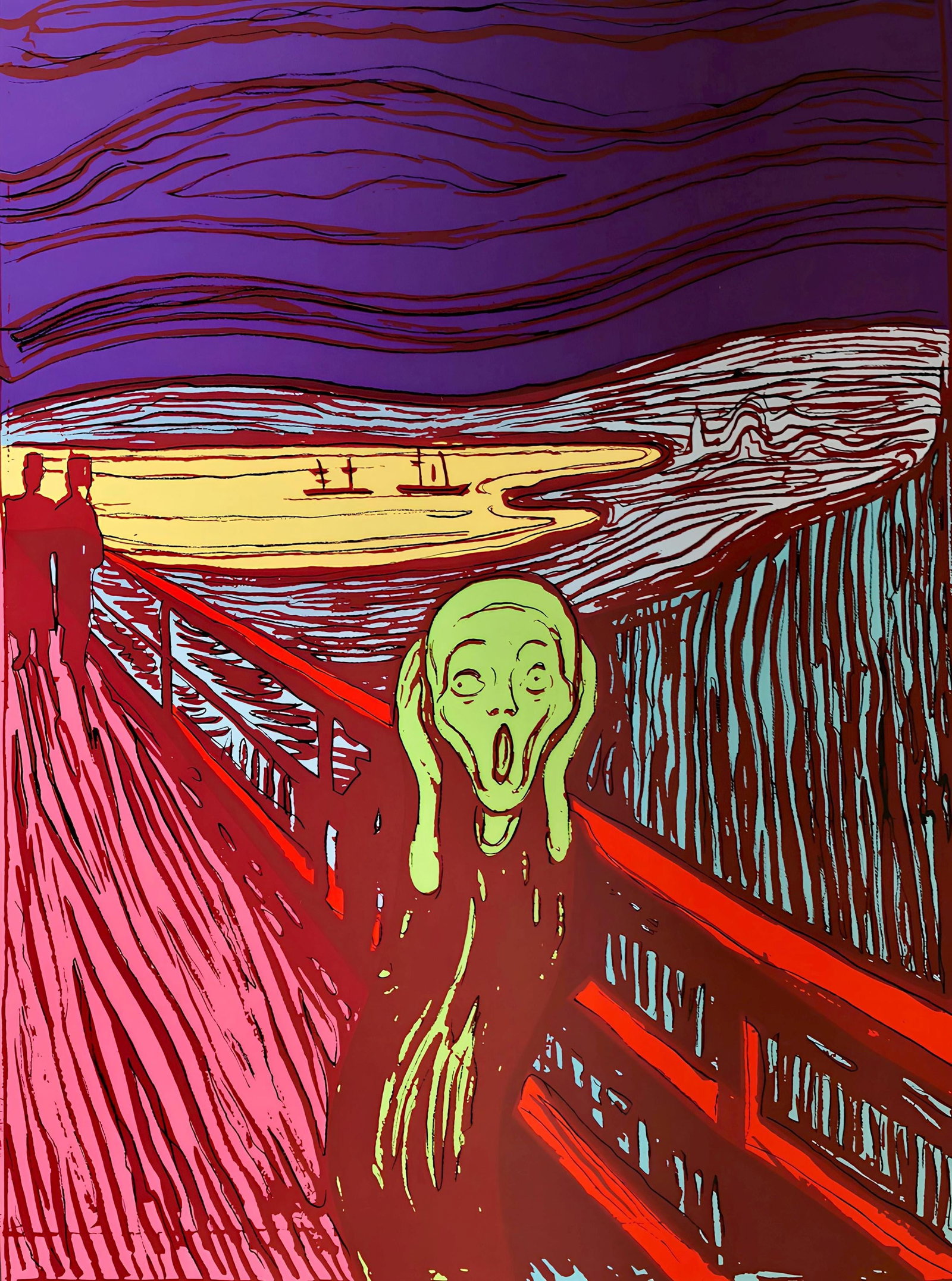 Andy Warhol, The Scream (after Edvard Munch), Green, Official Limited Edition, Sunday B. Morning, (1 of 4)