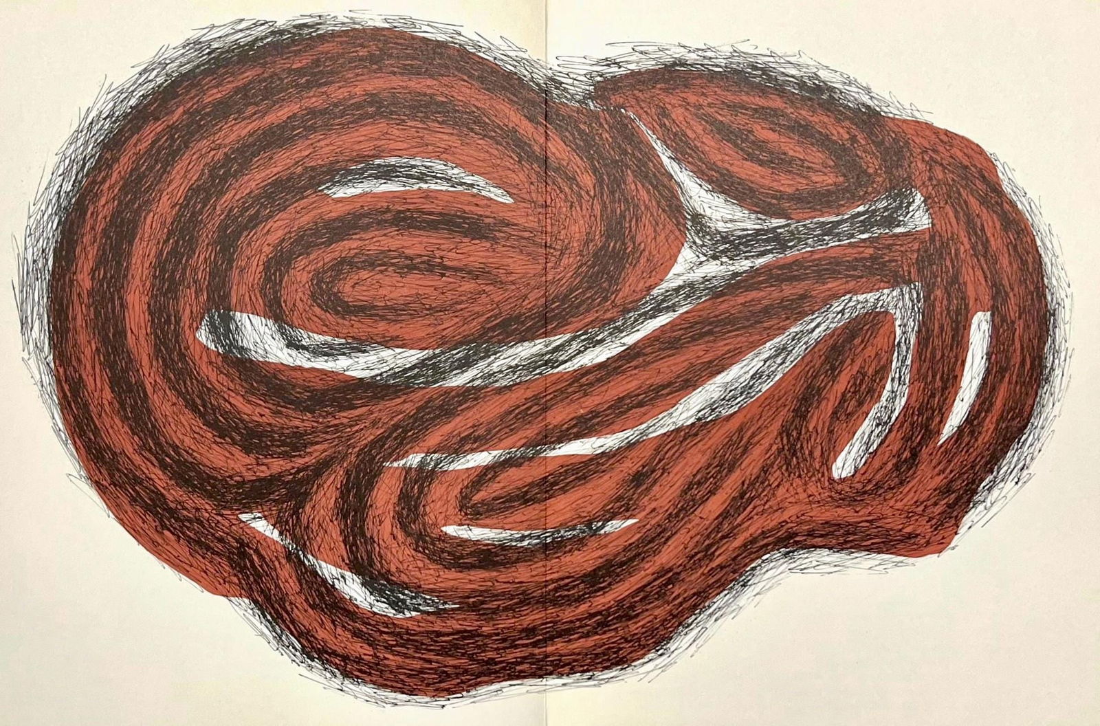 Raoul Ubac, Composition, Derriere le miroir, Limited Edition Lithograph: Lithograph on velin paper. Paper size: 15 x 22 inches. Excellent condition, with centerfold, as issued. Inscription: Unsigned and unnumbered, as issued. Notes: From Derriere le miroir, N deg 196, 1972