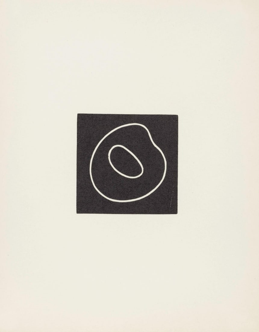 Hans Jean Arp, Composition (Arntz 148-175; Hagenbach A 25; Bolliger 54), Dreams and Projects,: Woodcut on velin d'Arches paper. Paper size: 11.25 x 8.875 inches. Excellent condition. Inscription: Unsigned and unnumbered, as issued. Notes: From the folio, Jean Arp, Dreams and Projects, 1951-1952