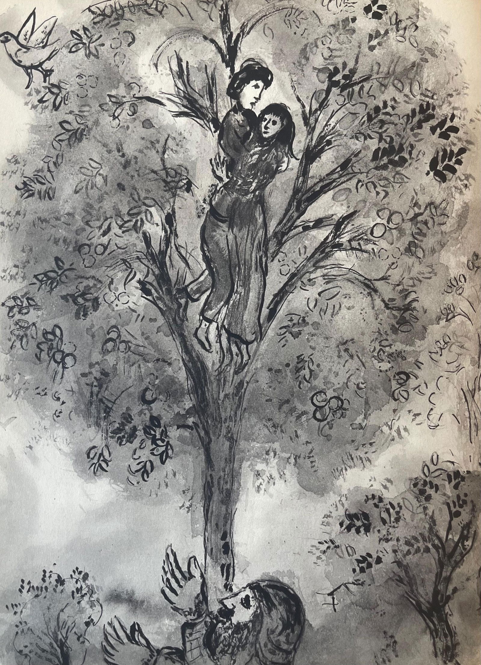 Marc Chagall, Composition, Contes de Boccace, Verve: Revue Artistique et Litteraire, Limited Edition: Lithograph on velin des Papeteries du Marais paper. Unsigned and unnumbered. Paper Size: 13.94 x 10.31 inches. Excellent condition. Notes: From the volume, Verve: Revue Artistique et Litteraire, Vol.