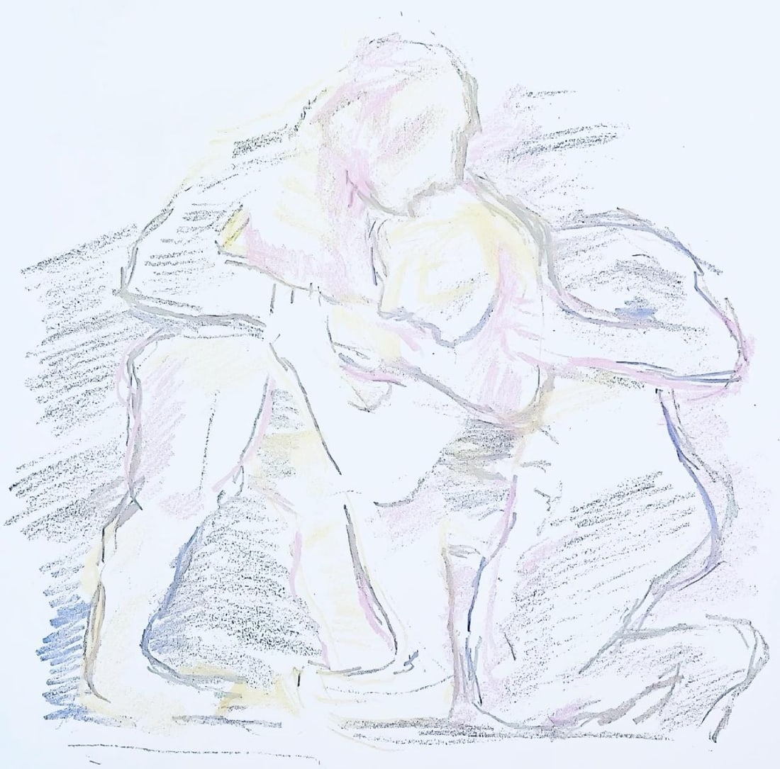 Oskar Kokoschka, Composition, Skizzenbuch der Italienischen Reise 1963, Limited Edition Lithograph (1 of 4)