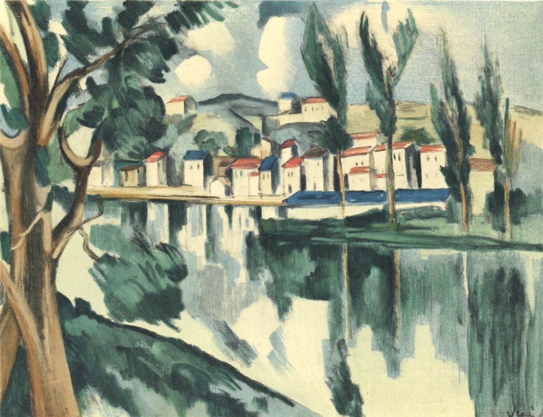 Maurice de Vlaminck, La Seine a Chatou, Vlaminck, Signed, Limited Edition Lithograph (1 of 4)