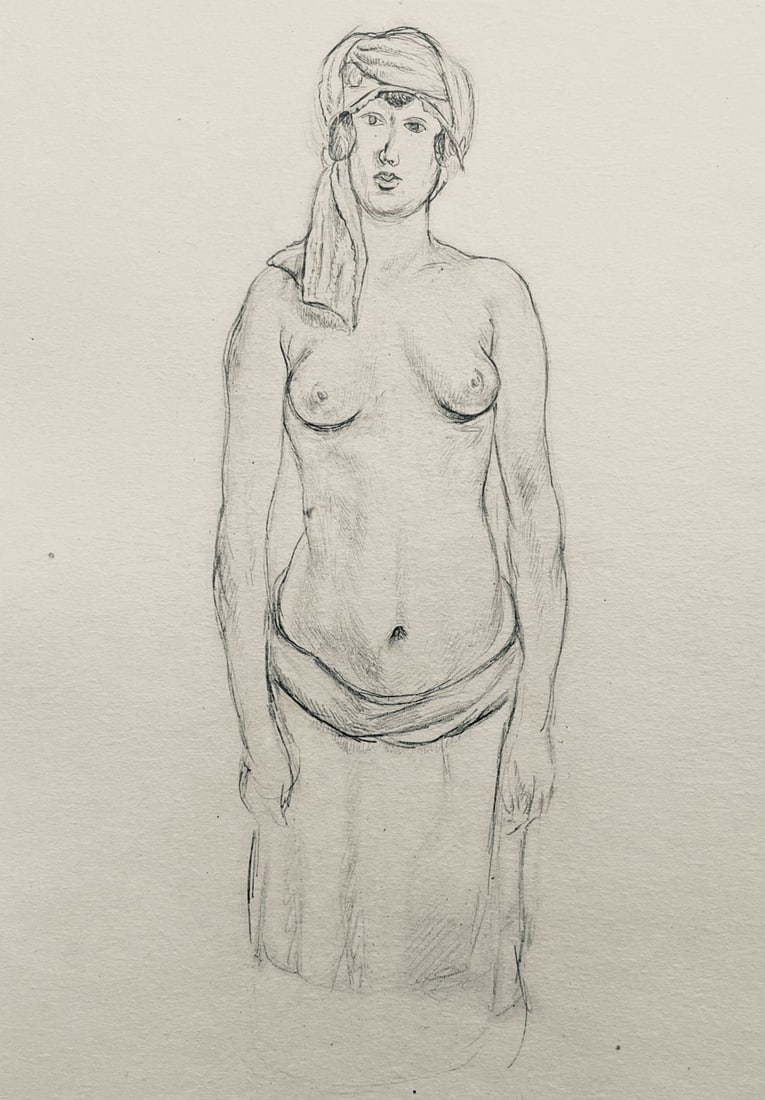 Henri Matisse, Composition (Dutel 3), Dessins de Henri-Matisse, Limited Edition Lithograph: Lithograph on velin Lafuma paper. Unsigned and unnumbered. Paper Size: 10 x 8 inches. Excellent condition. Notes: From the album, Dessins de Henri-Matisse, 1925. Published by Editions des Quatre Chemi