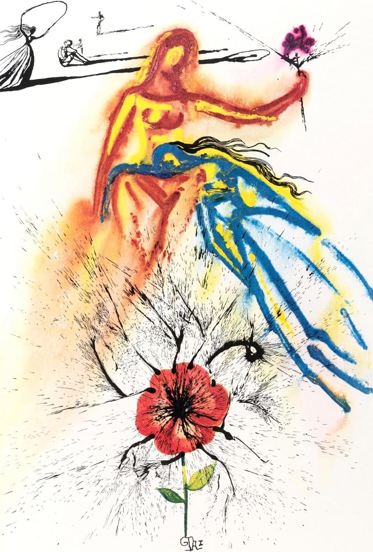 Salvador Dali, Alice's Evidence (Field 69-5, A-M), Alice's Adventures in Wonderland, Limited Edition (1 of 4)