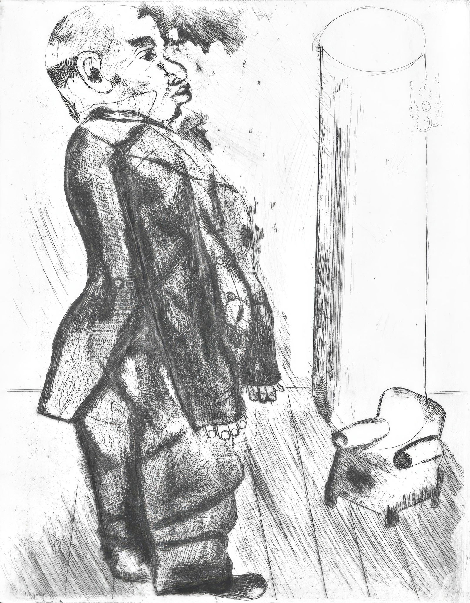 Marc Chagall, Sobakevitch pres du fauteuil (Cramer 17), Nicolas Gogol, Les Ames mortes, Limited (1 of 4)