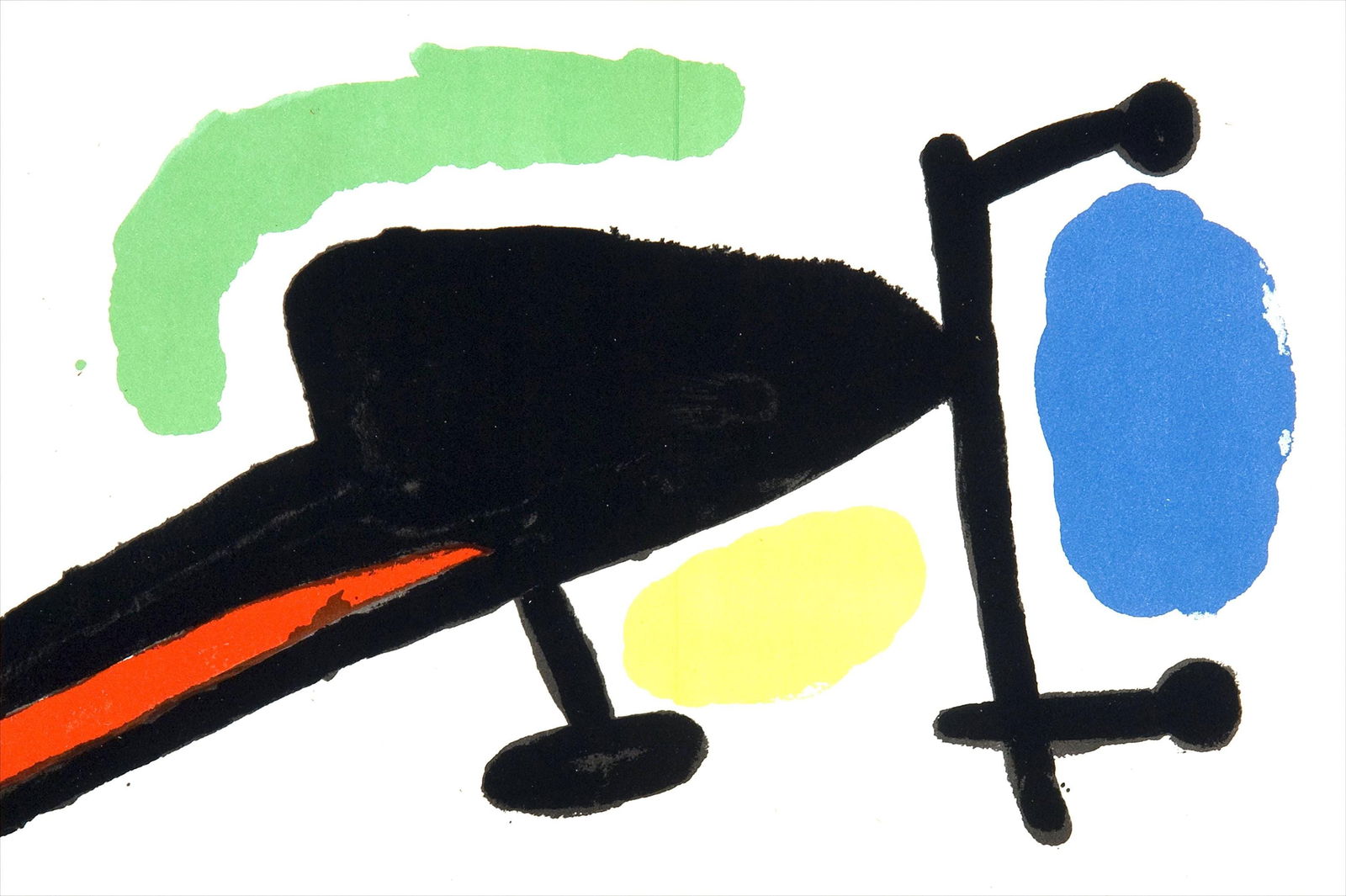 Joan Miro, Composition (Mourlot 872-881; Cramer 164), El tapis de Tarragona, Limited Edition: Lithograph on velin Sarrio paper. Paper size: 11.81 x 17.72 inches. Excellent condition, with centerfold, as issued. Unsigned and unnumbered, as issued. Notes: From the folio, Tapis De Tarragona, il.l