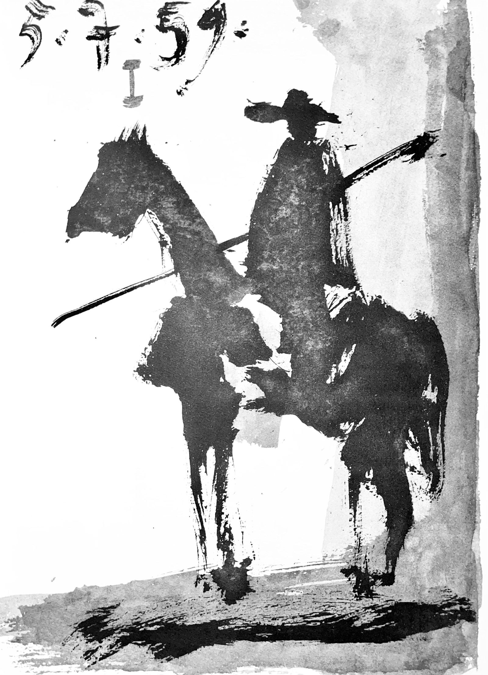 Pablo Picasso, Composition (Bloch 1276; Czwiklitzer 23), Toros y Toreros, Limited Edition Lithograph: Heliogravure on velin paper. Paper Size: 14.75 x 10.5 inches. Inscription: Unsigned and unnumbered, as issued. Notes: From the album, Pablo Picasso, Toros y toreros, 1961. Published by Les Editions Ce