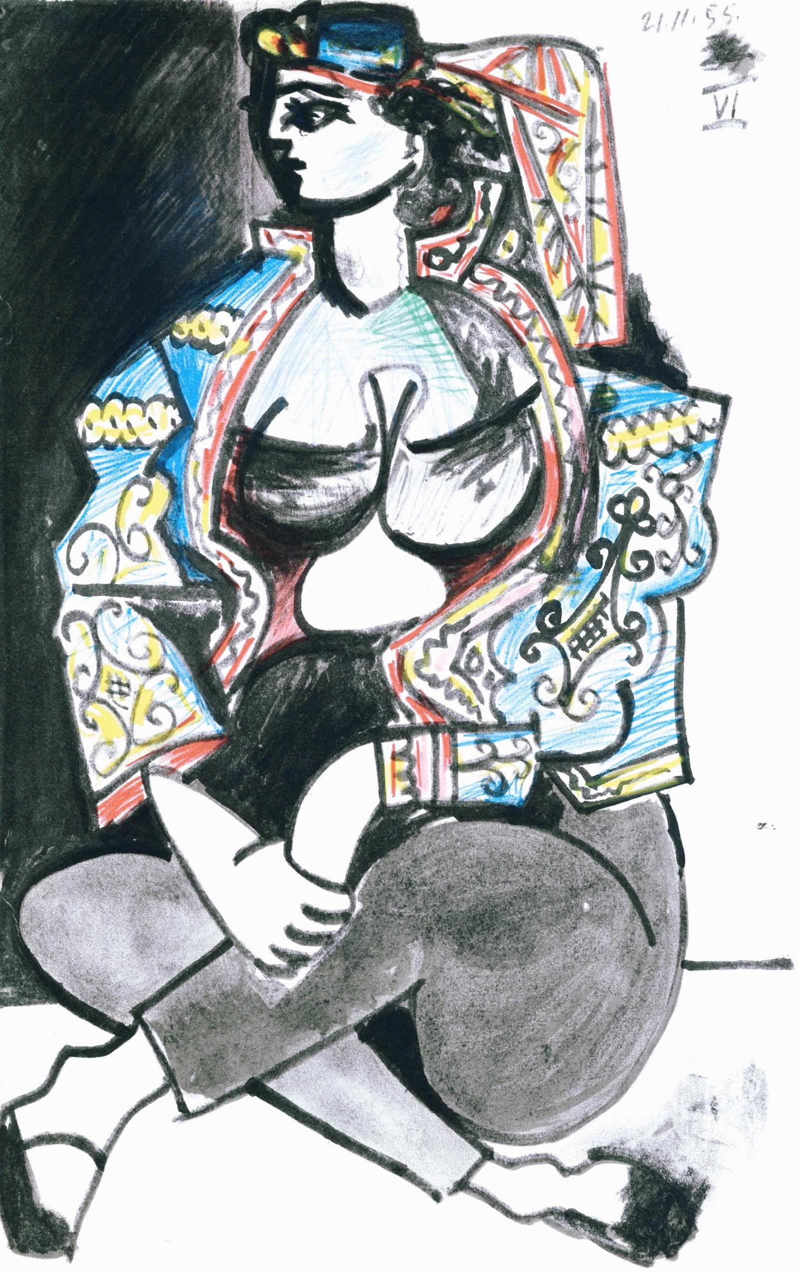 Pablo Picasso, Composition (Cramer 101), Carnet de la Californie, Limited Edition Collotype (1 of 4)