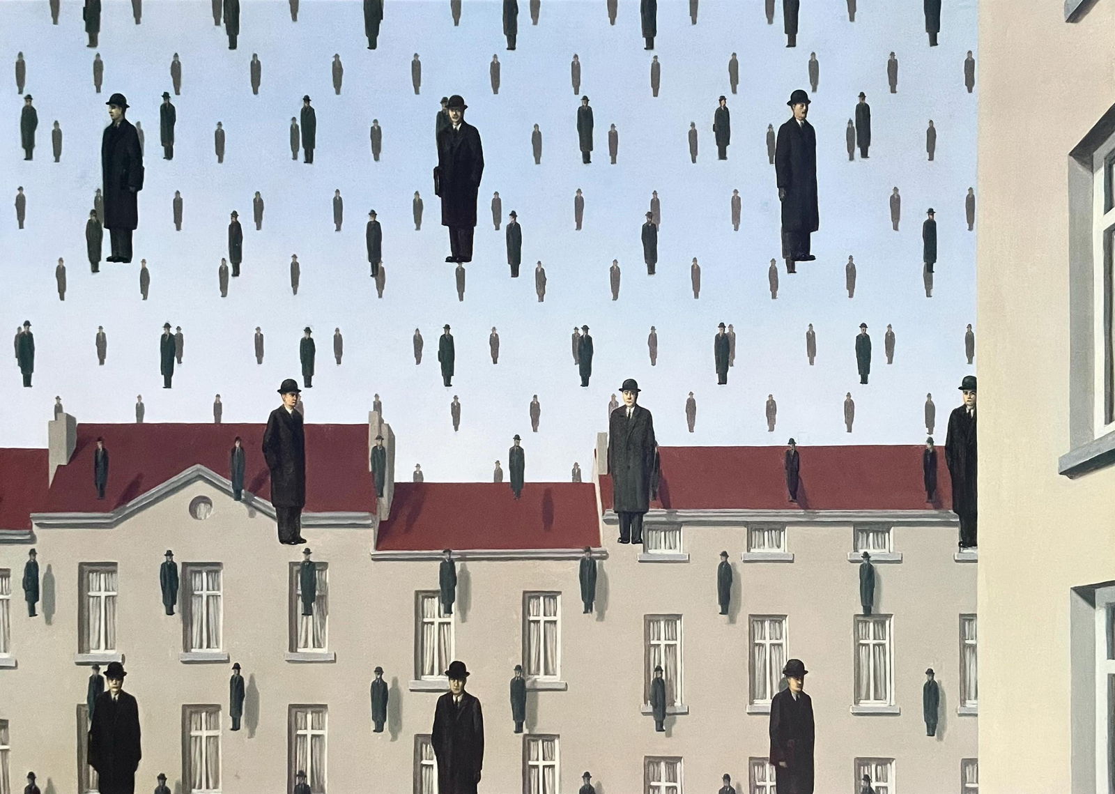 Rene Magritte, Golconda, Official Edition Offset Lithograph (1 of 4)
