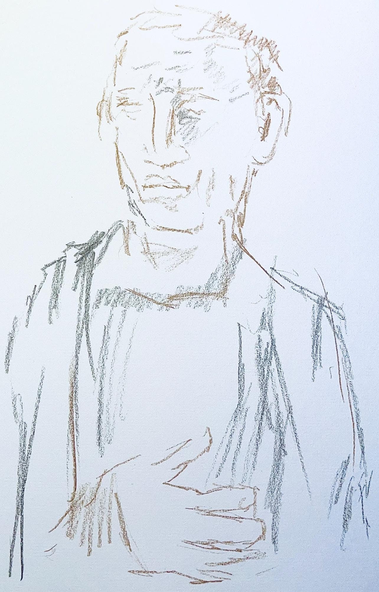 Oskar Kokoschka, Composition, Skizzenbuch der Italienischen Reise 1963, Limited Edition Lithograph (1 of 4)