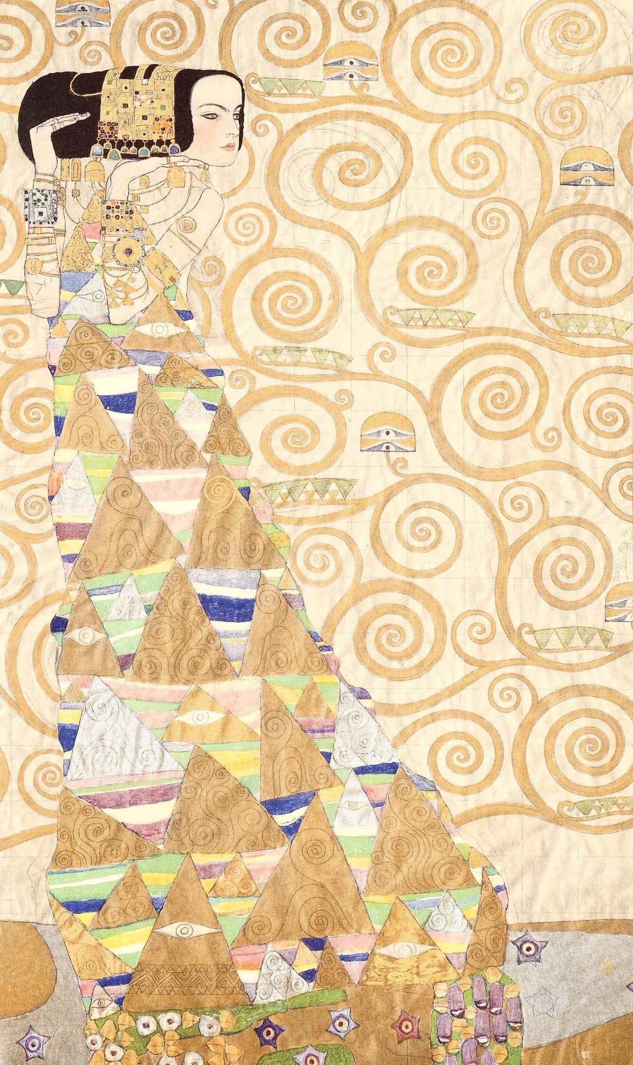 Gustav Klimt, Erwartung, from Eine Nachlese, Limited Edition Heliogravure and Collotype with (1 of 4)