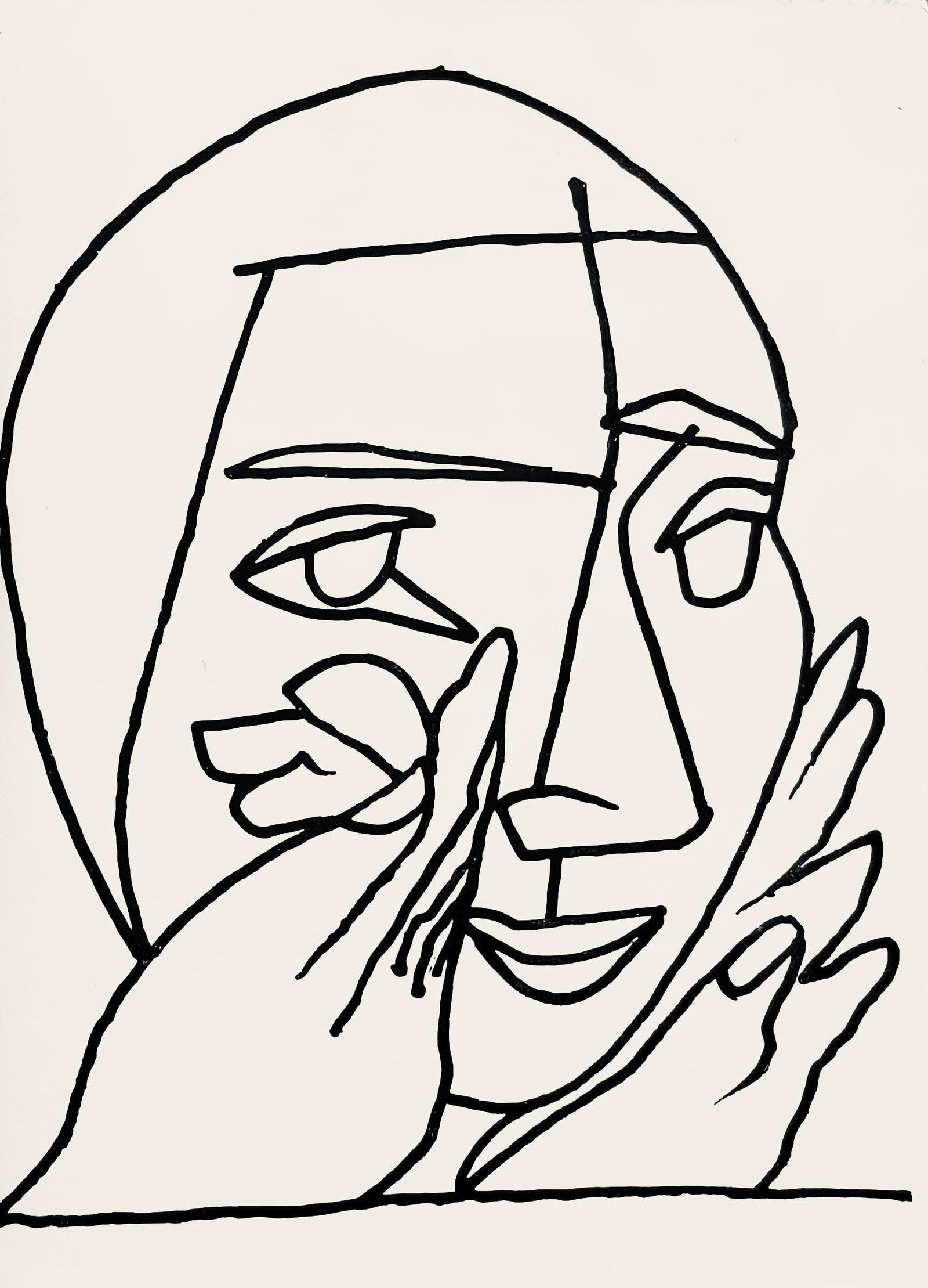 Francoise Gilot, Composition, Pouvoir tout dire, poemes, illustres par Francoise Gilot, Limited: Lithograph on velin d'Arches paper. Paper Size: 7.5 x 5.5 inches. Excellent condition. Inscription: Unsigned and unnumbered, as issued. Notes: From the album, Pouvoir tout dire, poemes, illustres par