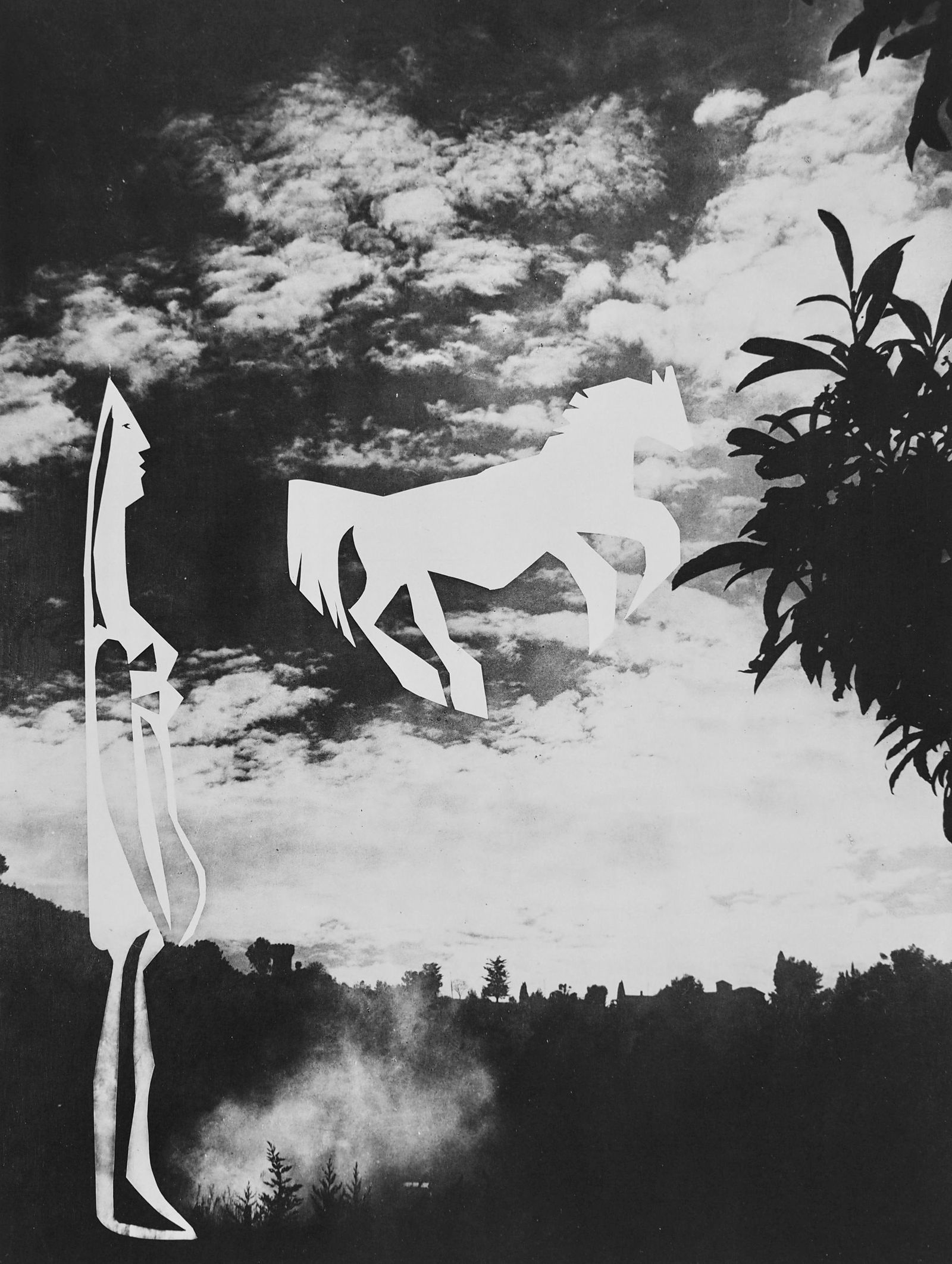 Pablo Picasso, Andre Villers, La femme au cheval (Cramer 115), Diurnes, Decoupages et Photographies,: Lithograph, stencil on velin d'Arches paper. Paper Size: 15.75 x 11.75 inches. Inscription: Unsigned and unnumbered, as issued. Catalogue raisonne reference: Goeppert, Sebastian, et al. Pablo