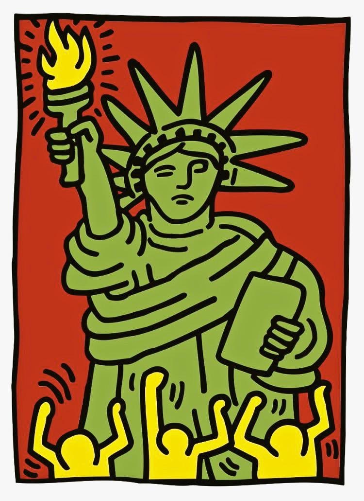 Keith Haring, Statue of Liberty, Official Edition Silkscreen (1 of 4)