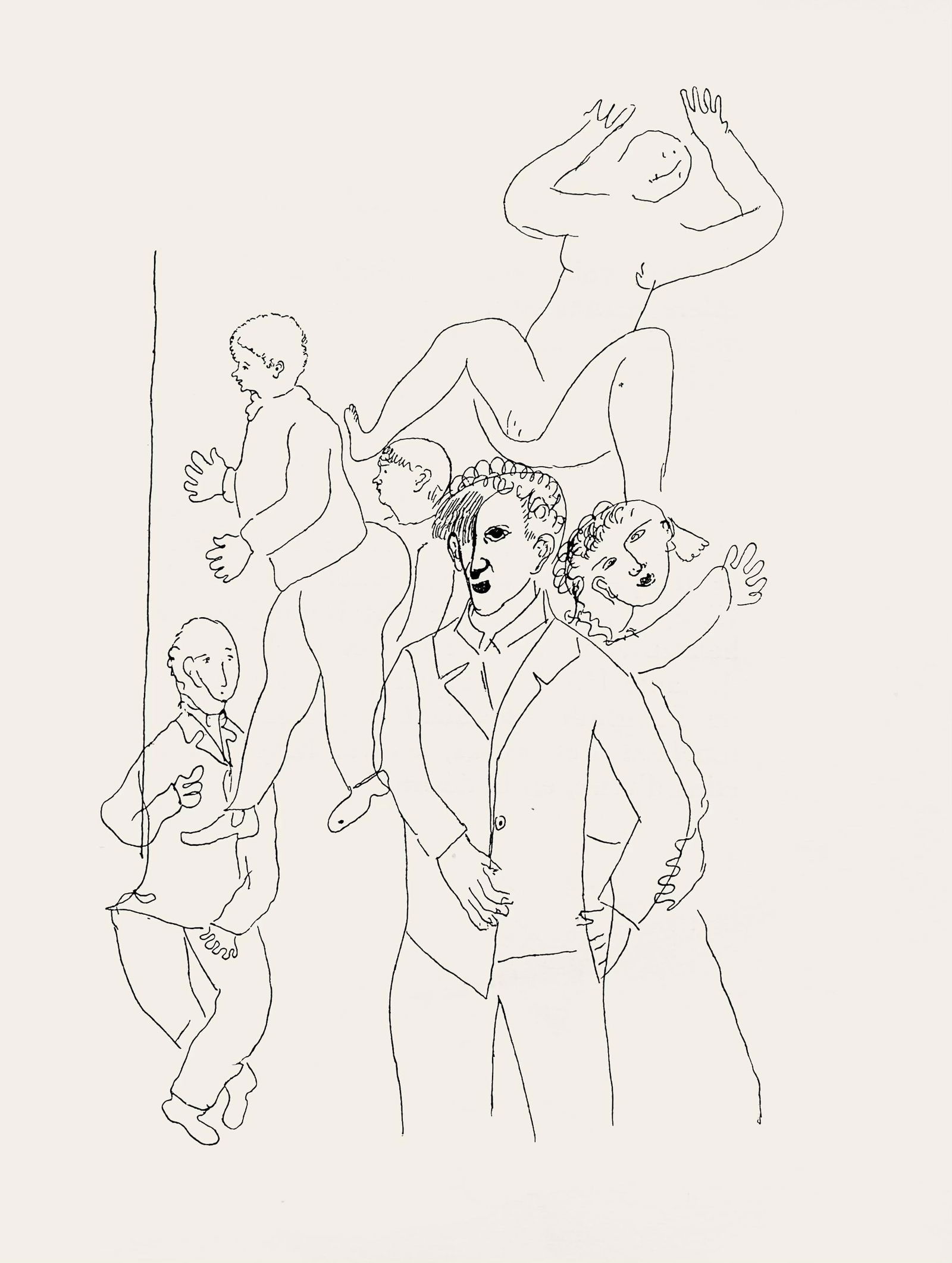 Marc Chagall, Composition, Suite Provinciale avec 92 dessins inedits de Marc Chagall, Limited: Lithograph on velin de Rives paper. Unsigned and unnumbered, as issued. Paper Size: 9.75 x 7.5 inches. Excellent condition, with text on verso, as issued. Notes: From the album, Suite Provinciale avec