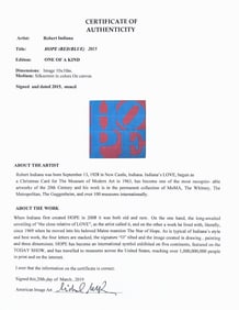 Robert Indiana, HOPE (Red/Blue), Monotype Silkscreen