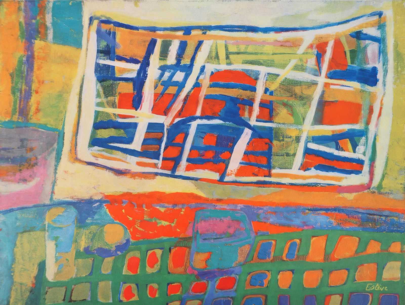 Maurice Esteve, The Tapestry, from Painters of Today, Limited Edition Heliogravure, 1961 (1 of 4)