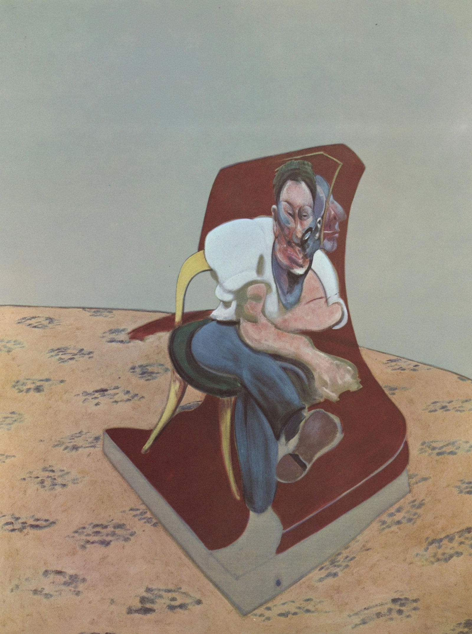 Francis Bacon, Study for Portrait of Lucian Freud, Derriere le miroir, Limited Edition Lithograph: Lithograph on velin paper. Paper Size: 15 x 11 inches. Inscription: Unsigned and unnumbered, as issued. Condition: Very good/excellent, consistent with age. Notes: From the folio, Derriere le miroir,