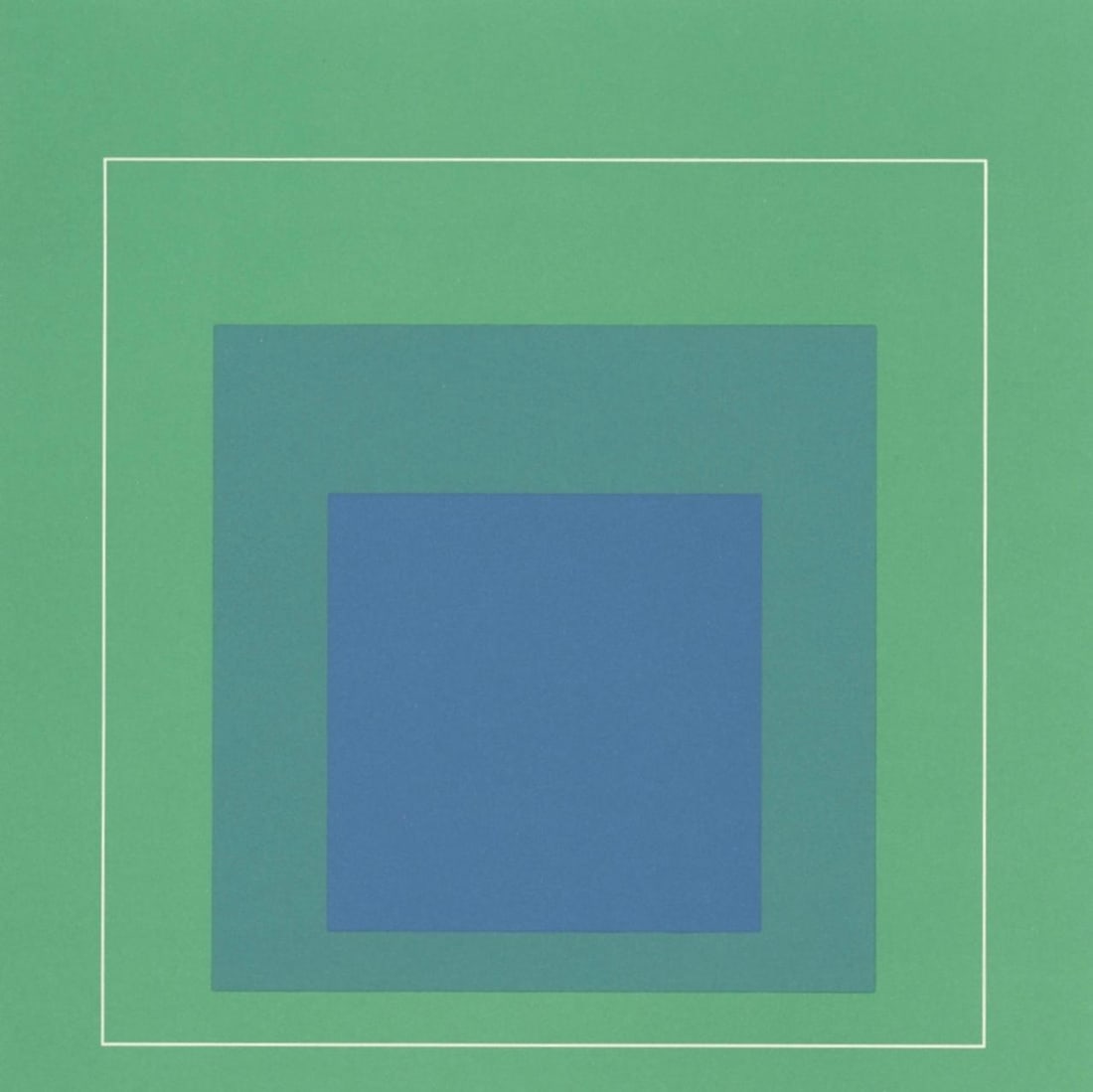Josef Albers, Homage to the Square, Josef Albers: White Line Squares, Limited Edition Lithograph (1 of 4)