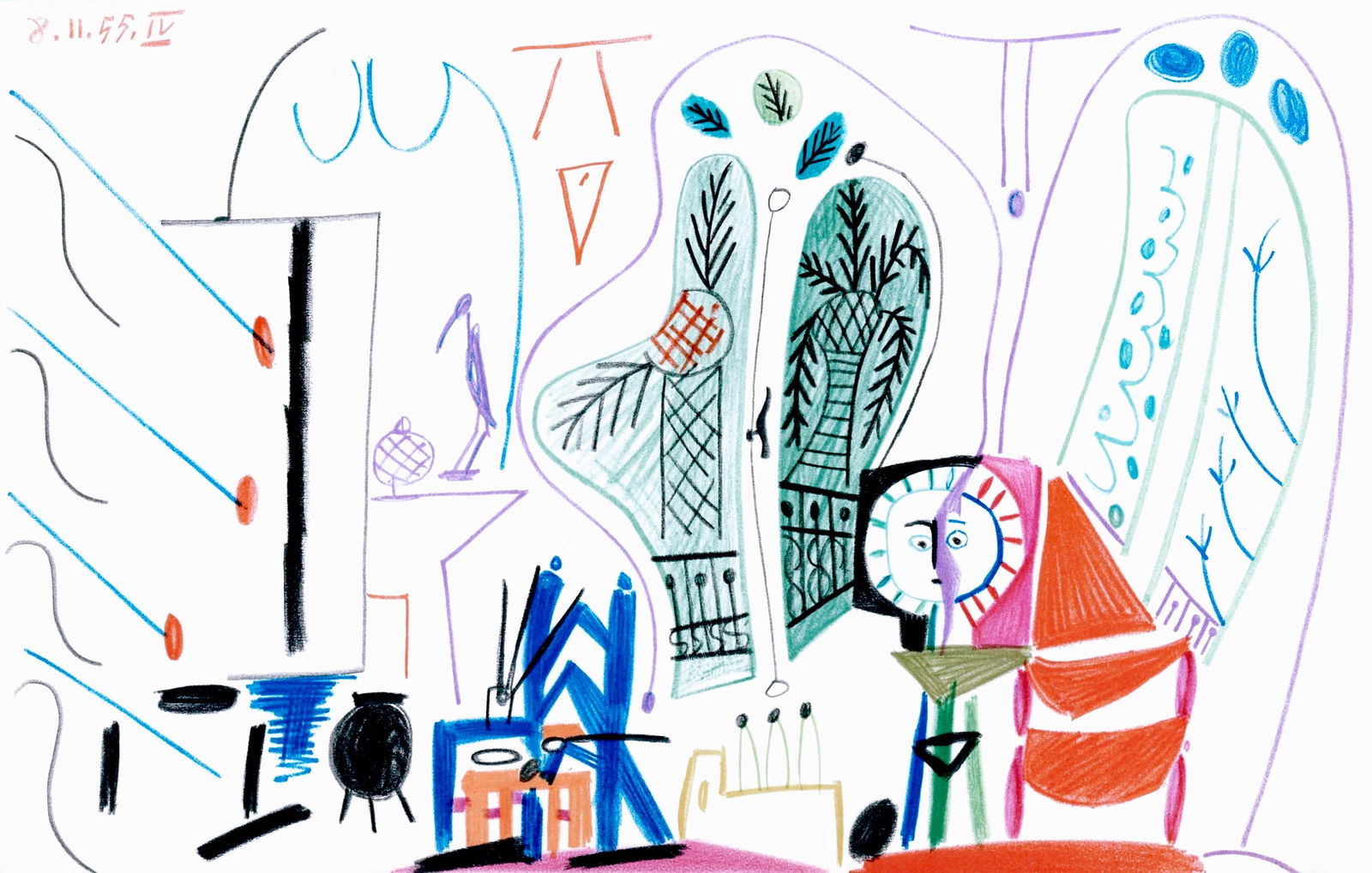 Pablo Picasso, Composition (Cramer 101), Carnet de la Californie, Limited Edition Collotype (1 of 4)