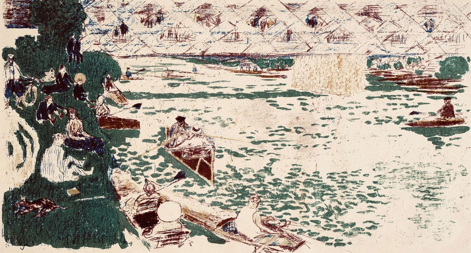 Pierre Bonnard, La Canotage, Bonnard Lithographe, Limited Edition Lithograph (1 of 4)