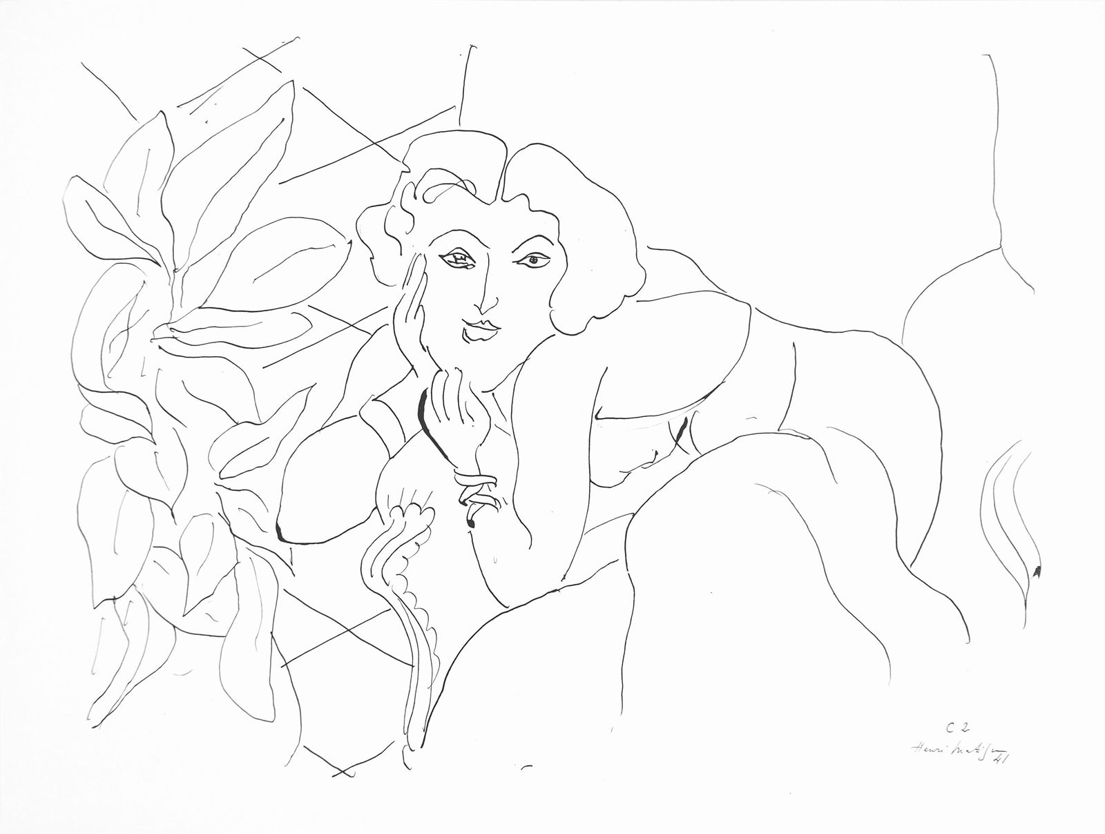 Henri Matisse, Serie C, var. 2 (Duthuit 9), Henri Matisse, Dessins, Themes et variations, Limited (1 of 4)