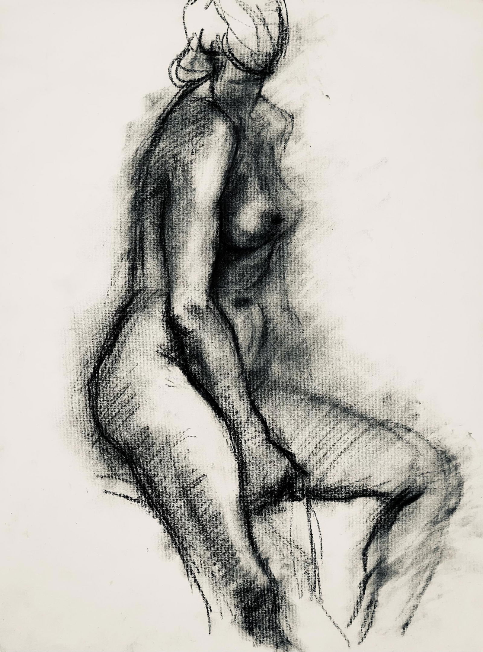 Ian Hornak, Renaissance Female Nude Figure Study, 1963, Original Drawing (1 of 4)