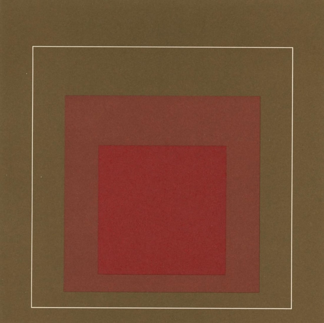 Josef Albers, Homage to the Square, Josef Albers: White Line Squares, Limited Edition Lithograph (1 of 4)