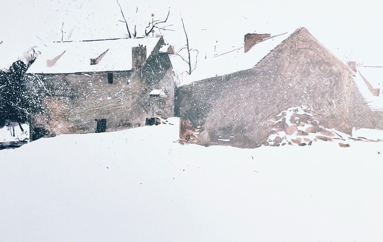 Andrew Wyeth, Brinton's Mill, The Four Seasons, Limited Edition Lithograph: Lithograph in colors on velin paper. Paper Size: 13 x 17 inches. Inscription: Signed in the plate and unnumbered, as issued. Condition: Very good/excellent, consistent with age. Notes: From the folio,