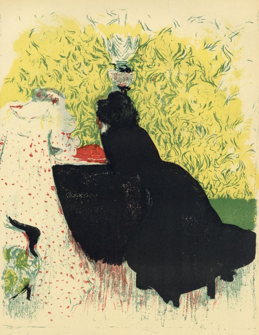 Edouard Vuillard, Les deux belles-soeurs, L'œuvre grave de Vuillard, Limited Edition Lithograph: Lithograph on grand velin Renage paper. Inscription: Unsigned and unnumbered, as issued. Paper Size: 12.375 x 9.5 inches; image size: 11.81 x 9.05 inches. Excellent condition. Notes: From the album, L