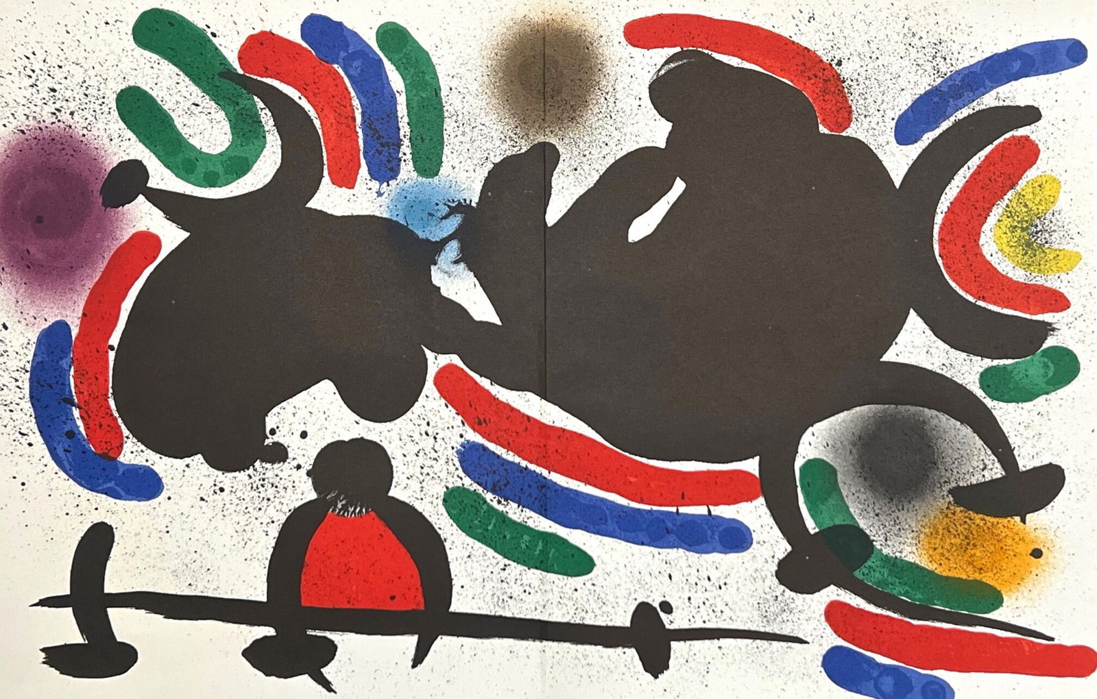 Joan Miro, Composition, (Cramer 160; Mourlot 860), Joan Miro Lithographs, Limited Edition Lithograph (1 of 4)