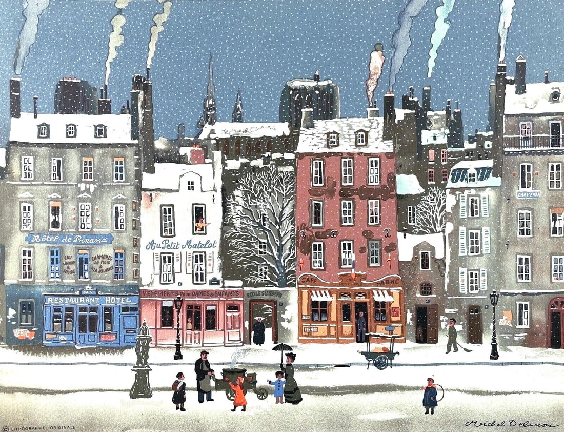 Michel Delacroix, Chauds Les Marrons, Limited Edition Lithograph (1 of 4)