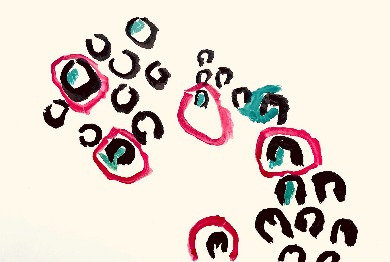 Pierre Tal-Coat, Composition, Derriere le miroir, Limited Edition Lithograph: Lithograph on velin paper. Paper size: 15 x 22 inches. Excellent condition, with centerfold, as issued. Inscription: Unsigned and unnumbered, as issued. Notes: From Derriere le miroir, N deg 153, 1965