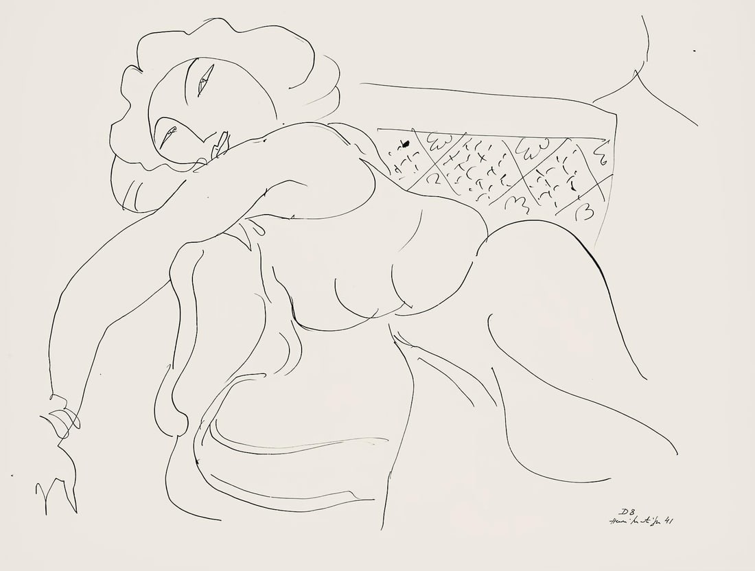 Henri Matisse, Serie D, var. 8 (Duthuit 9), Henri Matisse, Dessins, Themes et variations, Limited (1 of 4)