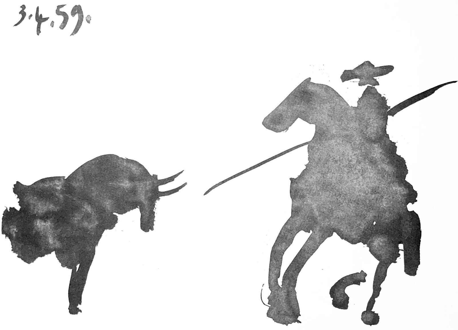 Pablo Picasso, Composition (Bloch 1276; Czwiklitzer 23), Toros y Toreros, Limited Edition Lithograph (1 of 4)