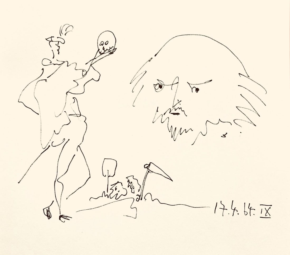 Pablo Picasso, Shakespeare IX (Bloch 1197), Picasso-Aragon Shakespeare, Limited Edition Lithograph (1 of 4)