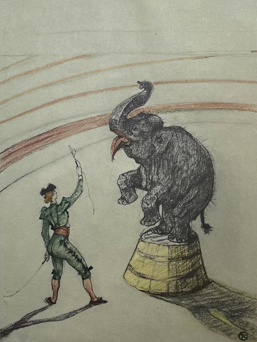 Henri de Toulouse-Lautrec, Performing Elephant, Henri de Toulouse-Lautrec, At the Circus, Limited (1 of 4)