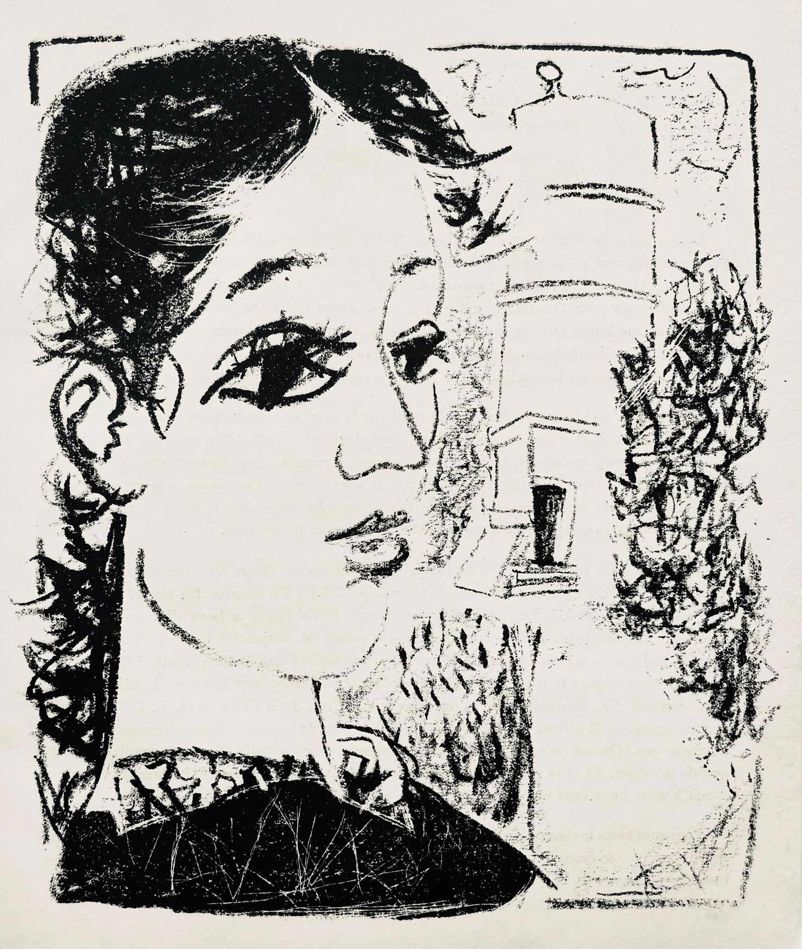 Andre Marchand, Composition, pierre a feu provence noire, Limited Edition Lithograph (1 of 4)