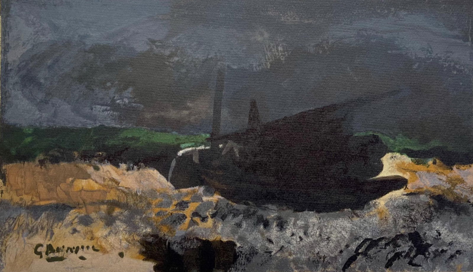 Georges Braque, Barque sur les galets, Varengeville, Limited Edition Lithograph (1 of 4)