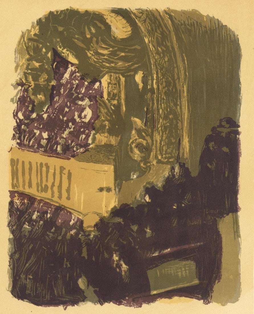 Edouard Vuillard, Une Galerie au Gymnase, L'œuvre grave de Vuillard, Limited Edition Lithograph: Lithograph on grand velin Renage paper. Inscription: Unsigned and unnumbered, as issued. Paper Size: 12.375 x 9.5 inches; image size: 11.81 x 9.05 inches. Excellent condition. Notes: From the album, L