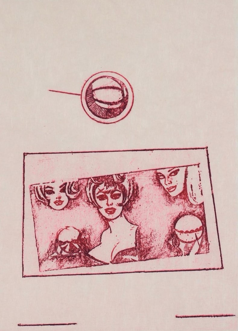 Max Ernst, Composition (Spies/Leppien 218), La Ballade du Soldat, Limited Edition Lithograph: Lithograph on velin d'Arches paper. Paper size: 21.875 x 15 inches. Excellent condition. Unsigned and unnumbered, as issued. Notes: From the folio, La Ballade du Soldat, 34 Lithographies Originales de