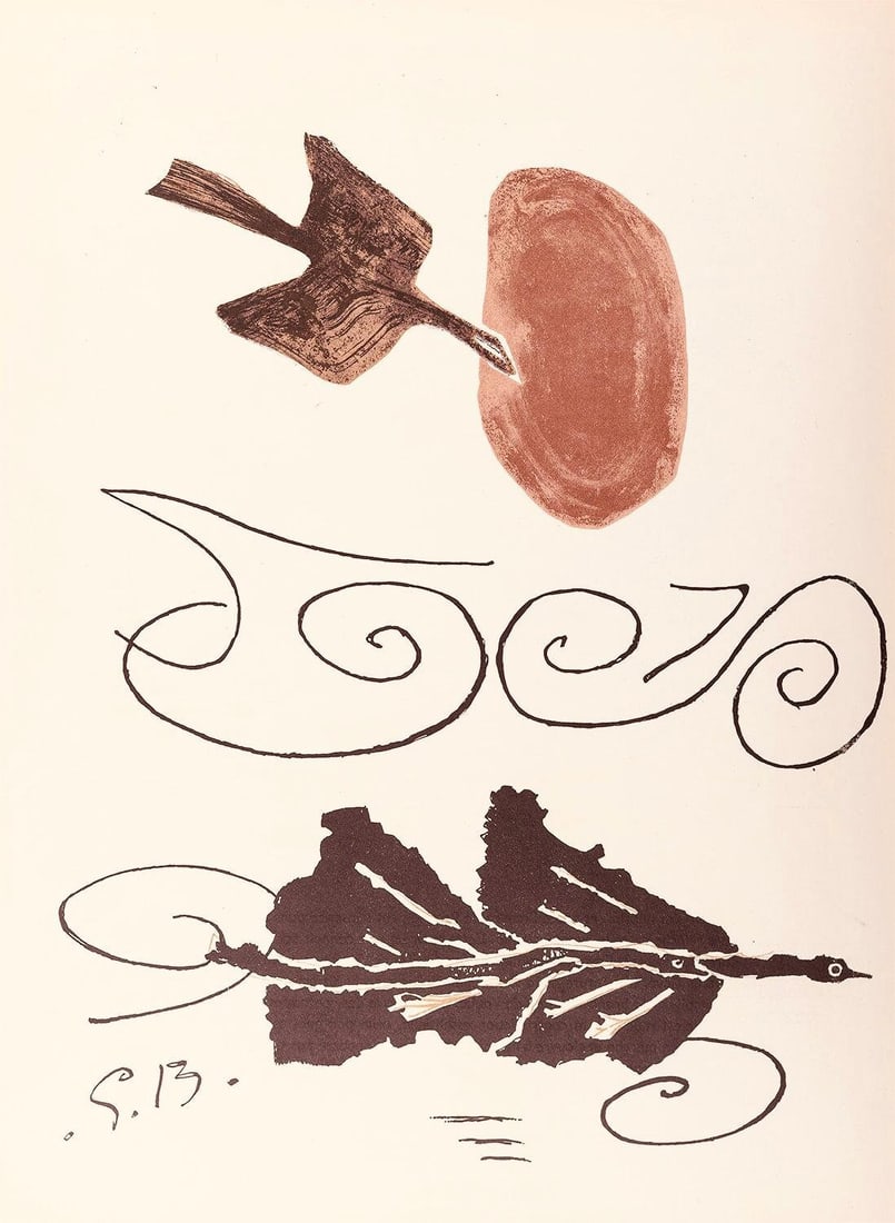 Georges Braque, Oiseau, Derriere le miroir, Limited Edition Lithograph (1 of 4)