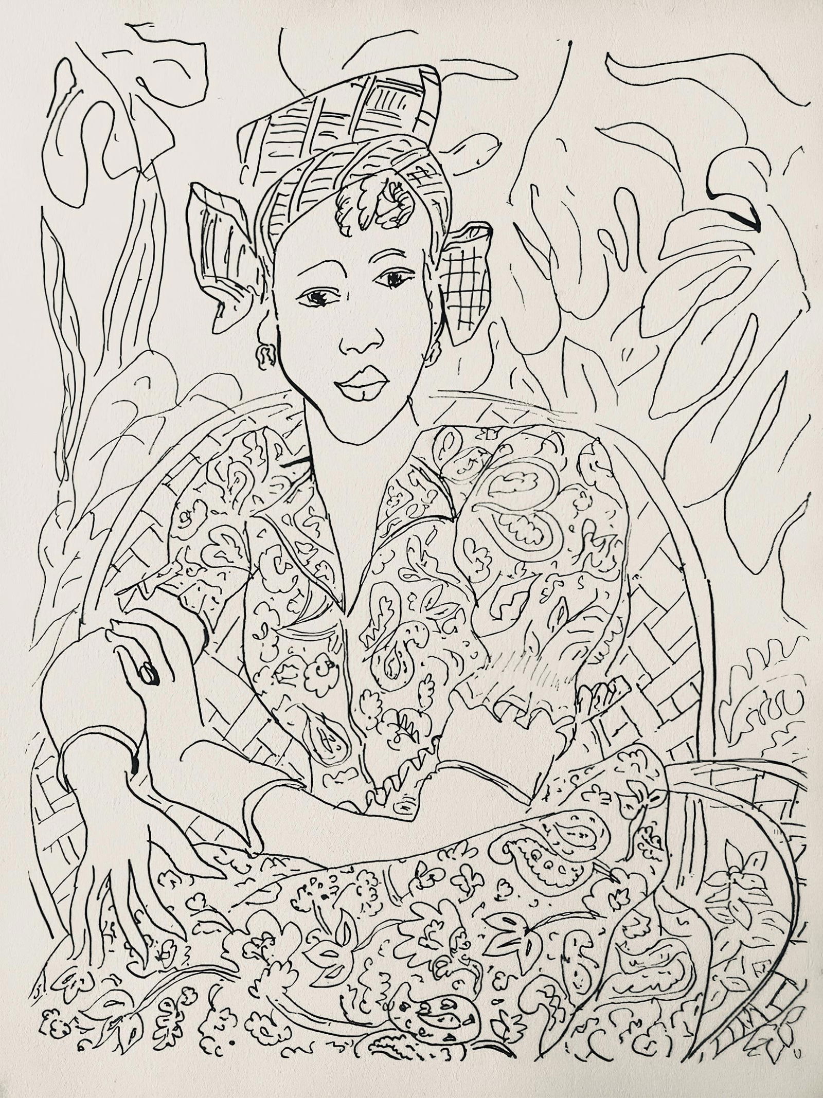 Henri Matisse, Composition, Dessins de Matisse, Hommage no2, Limited Edition Lithograph: Lithograph on velin Johannot d'Annonay paper. Paper Size: 12.83 x 9.84 inches. Excellent condition. Inscription: Signed in the plate and unnumbered, as issued. Notes: From the folio, Hommage No.2, Des