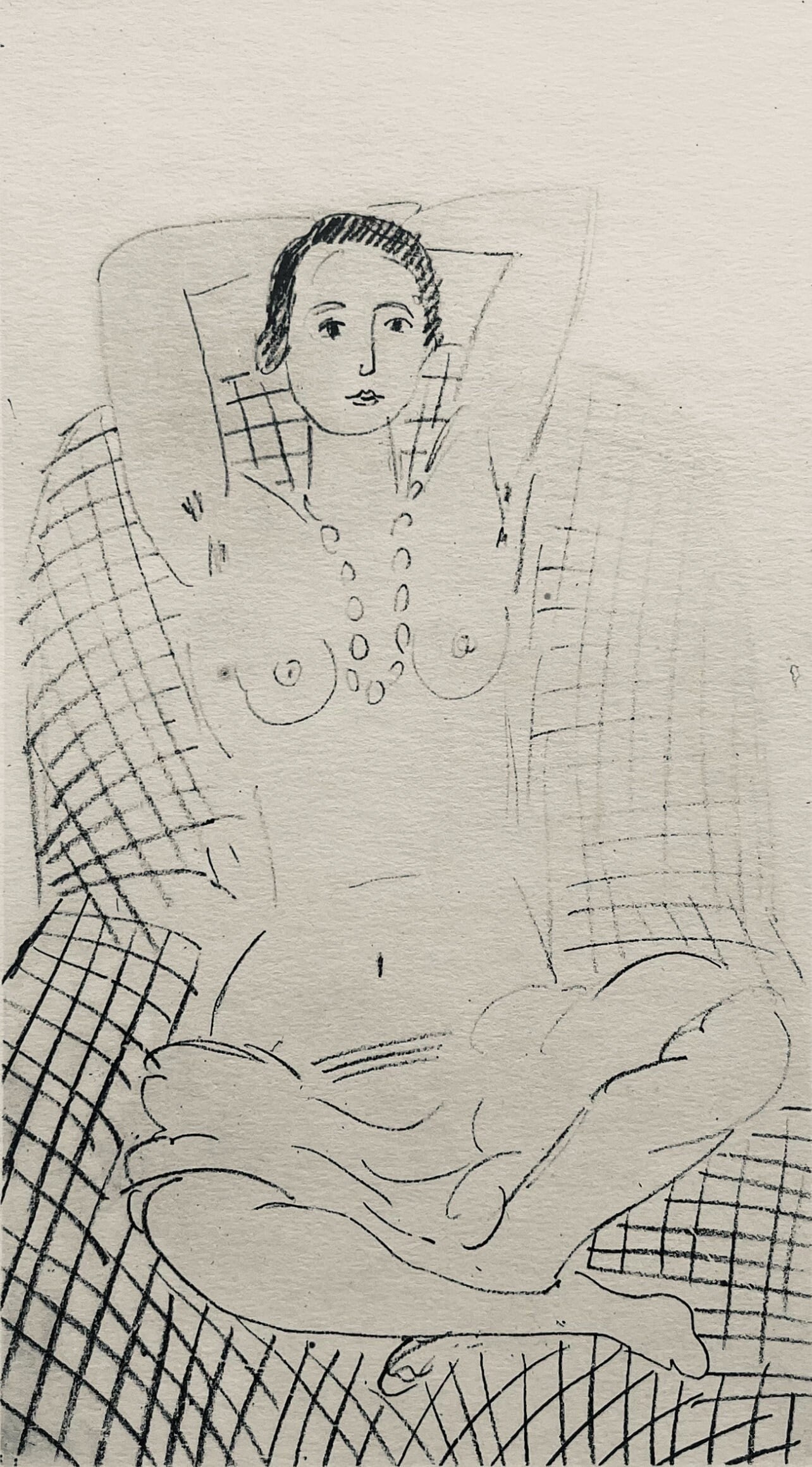 Henri Matisse, Composition (Dutel 3), Dessins de Henri-Matisse, Limited Edition Lithograph: Lithograph on velin Lafuma paper. Unsigned and unnumbered. Paper Size: 10 x 8 inches. Excellent condition. Notes: From the album, Dessins de Henri-Matisse, 1925. Published by Editions des Quatre Chemi