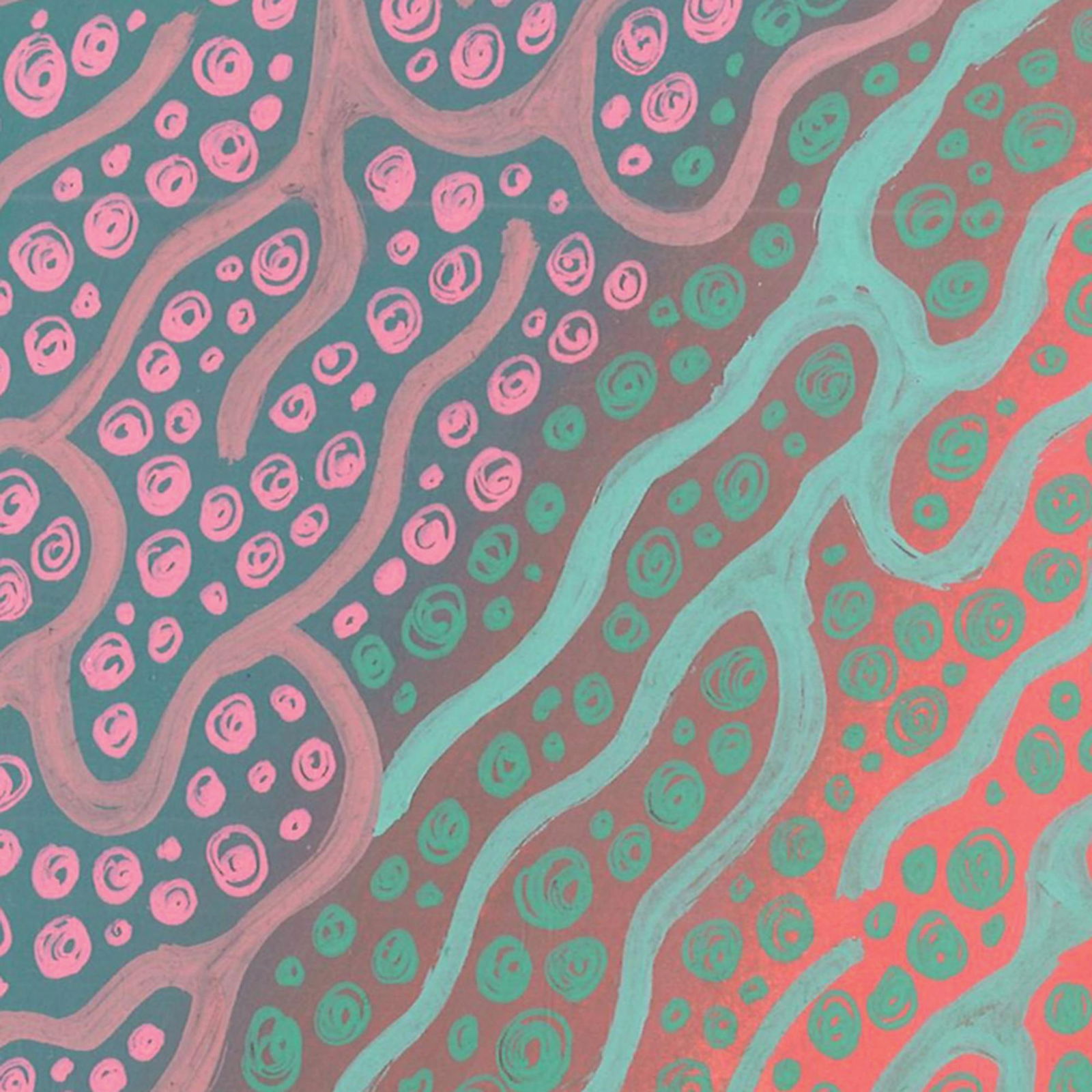 Cyan Drops with Multicolor Dots - 4