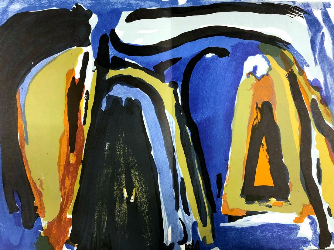 Geer Van Velde, Composition, Derriere le miroir, Limited Edition Lithograph (1 of 4)