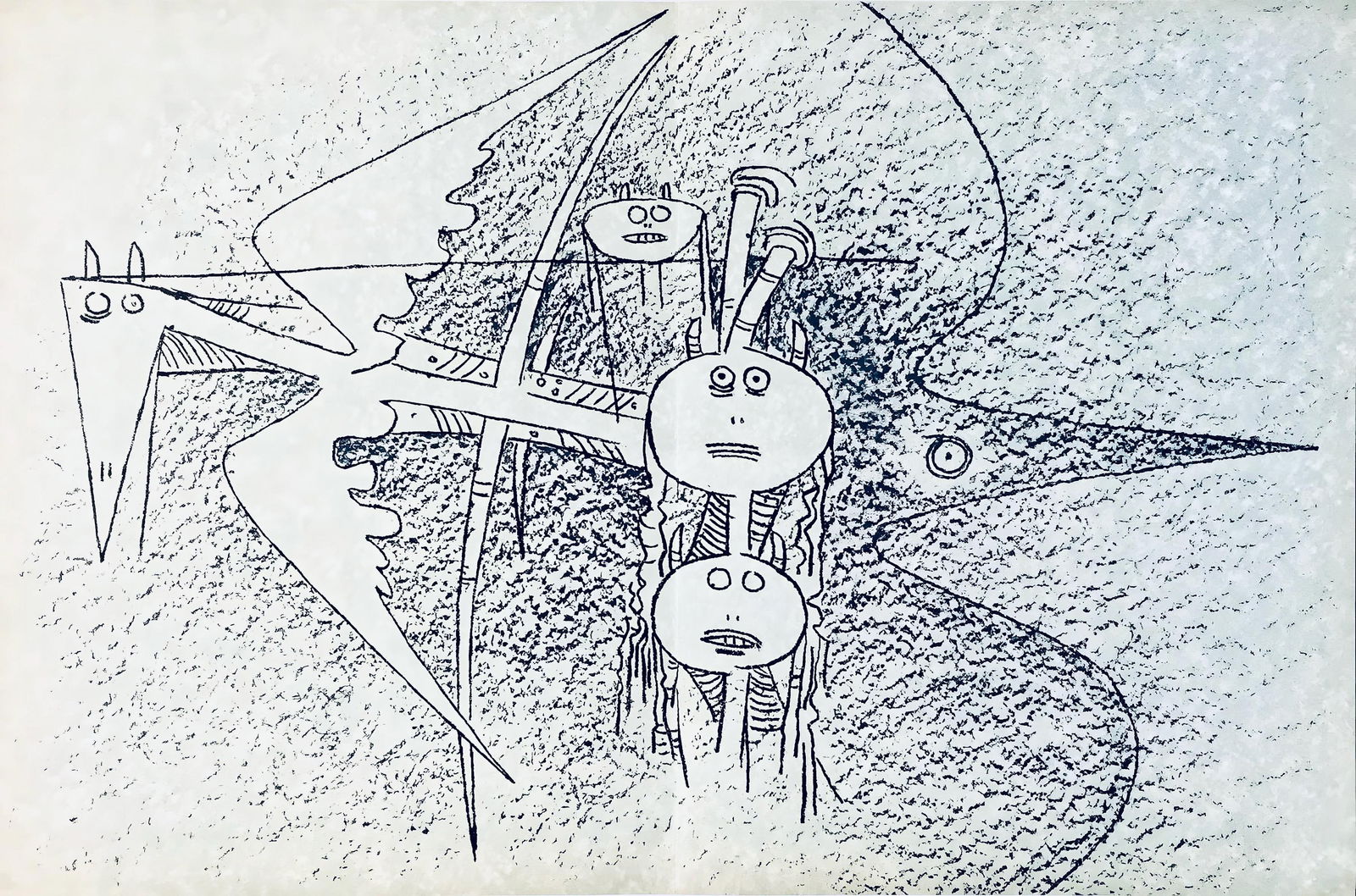 Wifredo Lam ????, Composition, Suites no3, Limited Edition Lithograph (1 of 4)